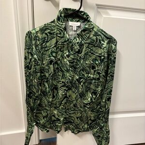 Topshop button up top. Never worn. Satin material